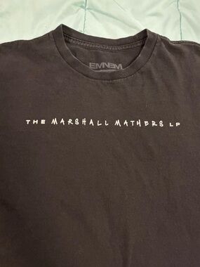 Vintage Eminem The Marshall Mathers LP Black Short Sleeve T-shirt Band Tee Med